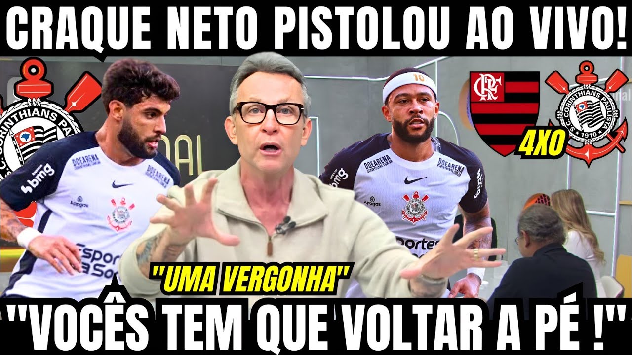 CRAQUE NETO PISTOLOU COM O VEXAME DO CORINTHIANS E FICOU REVOLTADO NO APITO FINAL AGORA