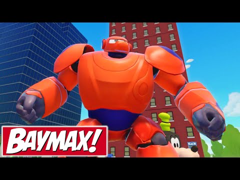 Baymax! Protects Mickey Mouse | Big Hero 6 - Balloon Man - Mr. Mouse - Prince Mickey