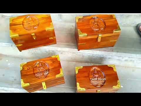 Teak Wood Cash Box Without Any Iron Needle
