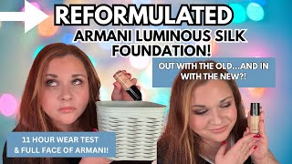 NEW ARMANI LUMINOUS SILK FOUNDATION REFORMULATED! Review and 11 Hour Wear Test!