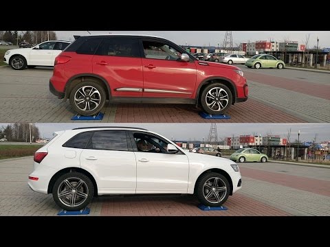 Audi Q5 2.0 TDI Quattro vs Suzuki Vitara S 1.4 Turbo All Grip -  4x4 diagonal test on rollers