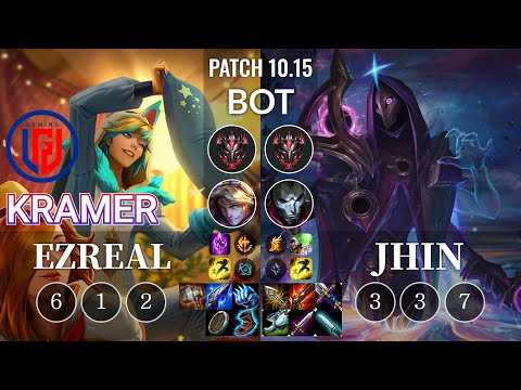LGD Kramer Ezreal vs Jhin Bot - KR Patch 10.15