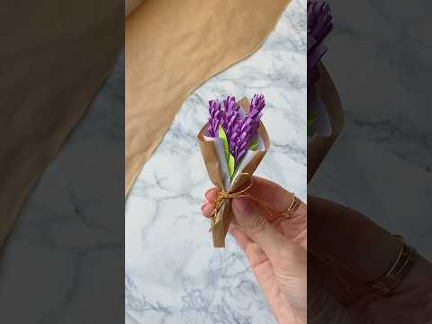 DIY paper lavender 💜 #diy #handmadegifts #paperflowers