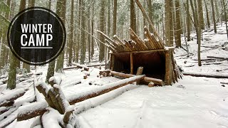 First Snow and Hunter's Pie | Bushcraft Camp Katyusha