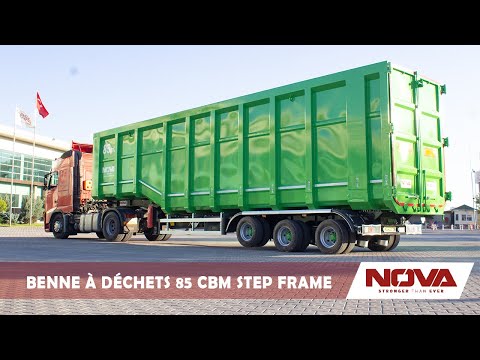NOUVELLE REMORQUE BENNE À DÉCHETS NOVA 85 CBM