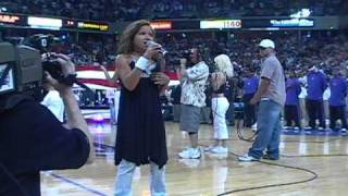 2006 Jamella Marie Singing Spurs and Kings NatAnthem NBA Play offs