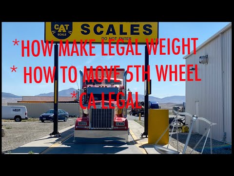 HOW TO CAT SCALE AN OVER WEIGHT TRUCK! For CA length limit!