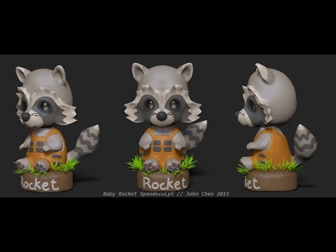 Baby Rocket #GOTG Figurine Sculpting Timelapse