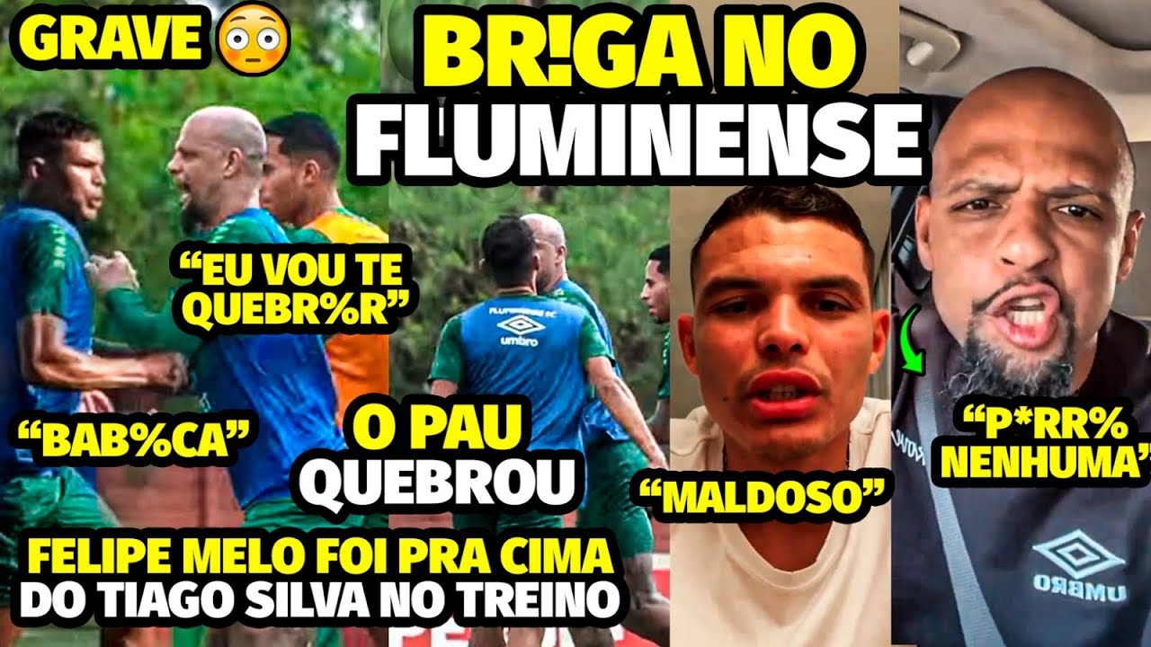A TRETA AGRESSlVA QUE FEZ FELIPE MELO PARTlR PRA ClMA DE TIAGO SILVA NO TREINO DO FLUMINENSE