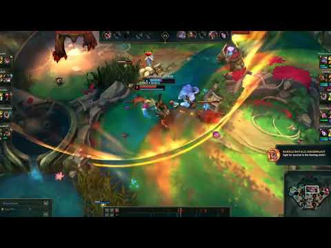 poppy pentakill with flaming circle