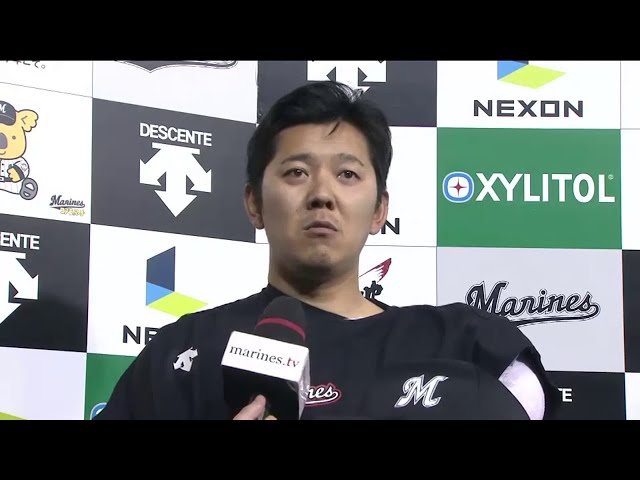 マリーンズ成瀬投手・今江選手ヒーローインタビュー 2014/4/11 M-E