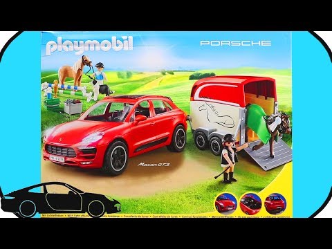 PLAYMOBIL ☼ Porsche Macan Transporter Playset 9376 Toys For Kids