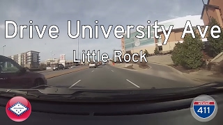 preview picture of video 'North University Ave, Little Rock, Arkansas'