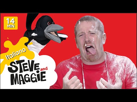 Pizza Perfetta ai Marshmallow + PIÙ | Una Storia di Steve and Maggie Italiano | Cibo per Bambini