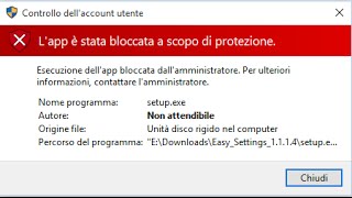 l&#39;applicazione è stata bloccata a scopo di protezione – Windows 10