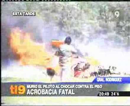 Muerte de Julio Benvenuto, haciendo piruetas en el avión