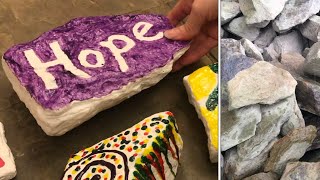 painting rocks is FUN (it will brighten your day)