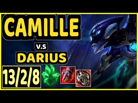 CAMILLE vs DARIUS - 13/2/8 KDA TOP GAMEPLAY - EUW Ranked GRANDMASTER