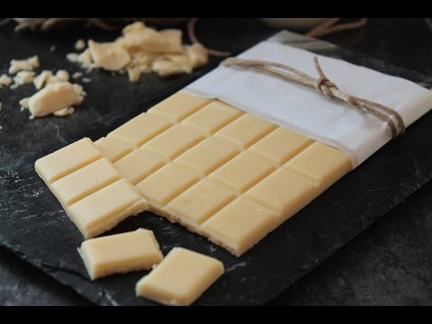 Chocolate blanco sin lactosa casero o vegano