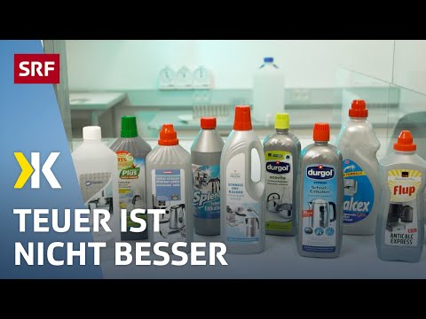Entkalker im Test: Auch günstige Produkte sind gut | 2020 | Kassensturz | SRF