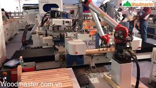 COMBO Robot gắp phôi cho Máy Làm Mộng 2 đầu Cnc trong chế biến gỗ hiện đại