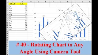 How to rotate chart using Camera tool in Excel - Useful while building dashboards