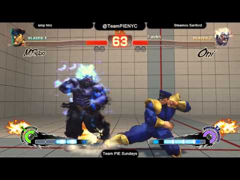 USF4 @ Team PIE Sundays - EMP Hiro (M.Bison) vs SteamCo|Sanford (Oni)