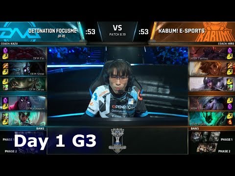 DFM vs KBM | Day 1 Play-In Stage S8 LoL Worlds 2018 | DetonatioN FM vs KaBuM! e-Sports #Worlds2018