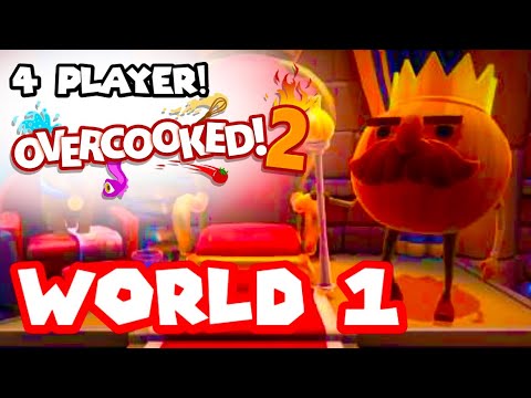 Overcooked 2 - Gameplay Walkthrough Part 1 - World 1 (Xbox Series X)