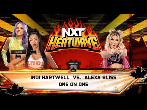 INDI HARTWELL VS ALEXA BLISS NXT HEATWAVE WWE 2K25 Simulation Match