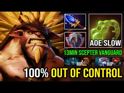 WTF 13Min Scepter + Vanguard AoE Nasal Goo | 100% Out of Control Bristleback EZ 23Min GG Dota 2