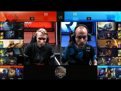 OG vs G2 Highlights - ORIGEN vs G2 ESPORTS Game 2 EU LCS Week 1 Summer 2016