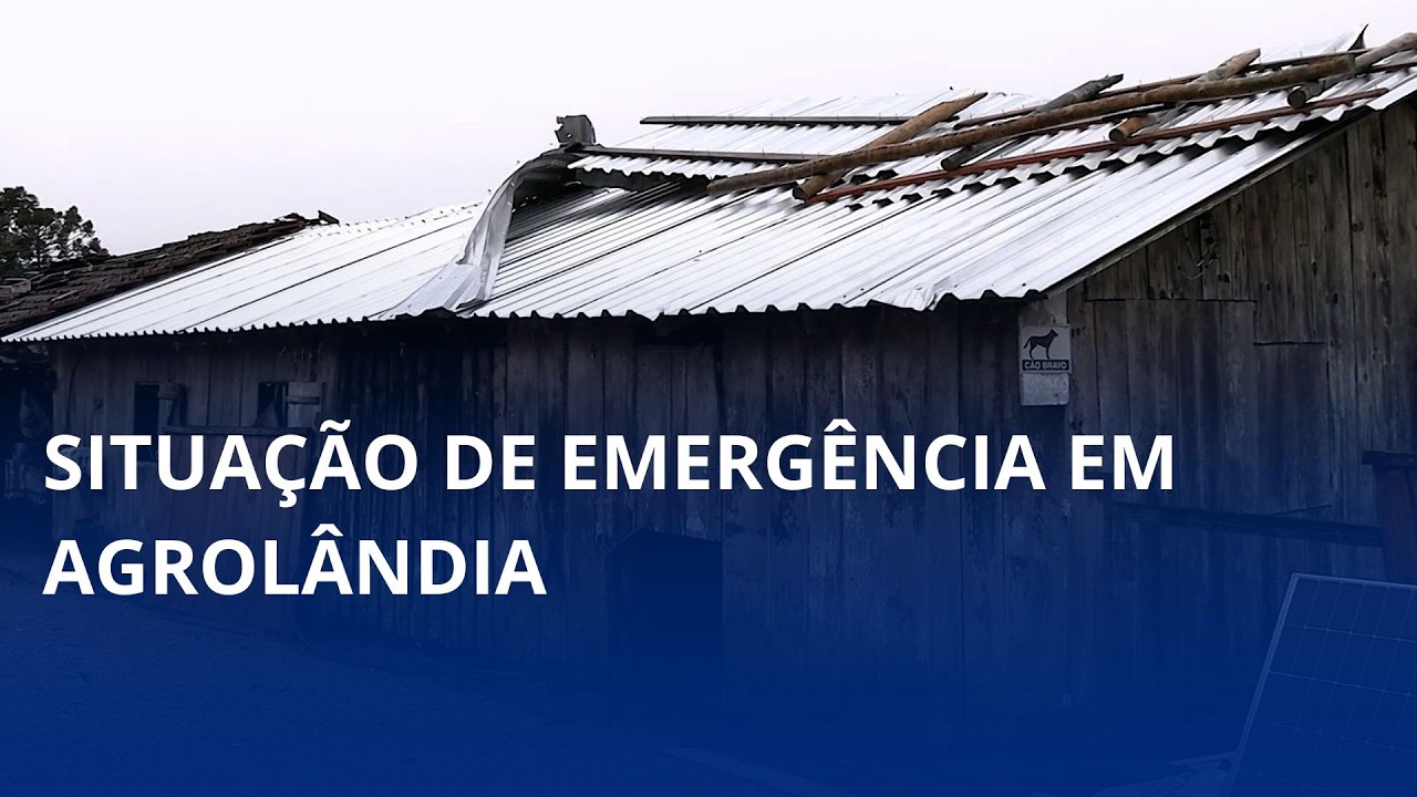 Situação de emergência. Vento forte e granizo deixam prejuízos em Agrolândia
