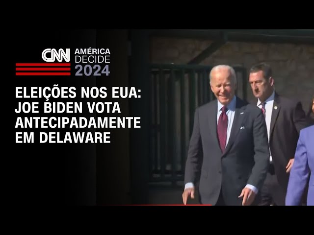 Eleições nos EUA: Joe Biden vota antecipadamente em Delaware | BASTIDORES CNN