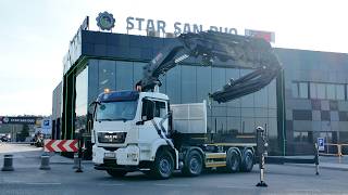 MAN TGS 35.480 8x4 HIAB 1055E-8 HiPro Hydraulická ruka FLY JIB