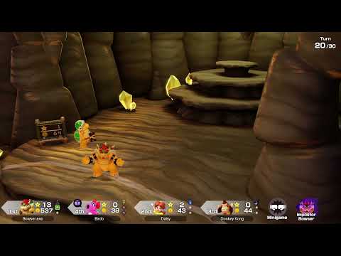 King Bowser gets the gold treasure!