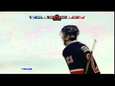 [HD] Goal Derek Stepan (Rangers & Red Wings) NHL 02/7/11