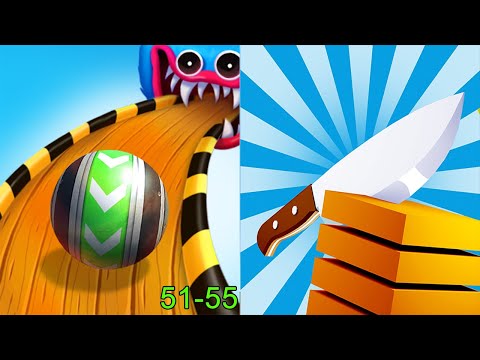 Sky Rolling Ball 3D VS Slice It All! Android iOS Gameplay