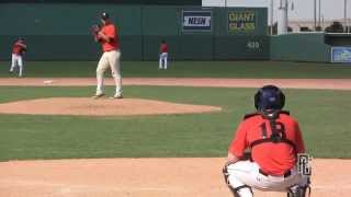 Ryan Johnson shows off his tools from OF and P at the 2014 #PG National Showcase