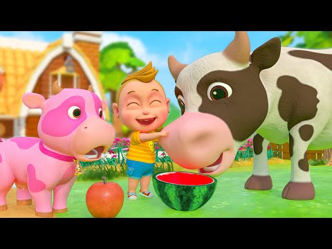 Farmer In The Dell - Animal Song and for Kids - Dairy Cow Cartoon | Nursery Rhymes & Kids Songs
