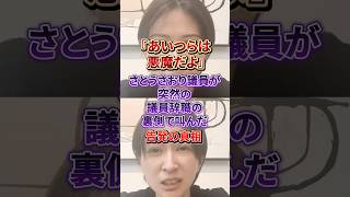 金と暴力と圧力の支配…さとうさおり議員が身をもって体験した永田町の恐ろしい実態#さとうさおり