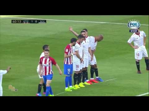 Gol Griezmann de falta: Atlético Madrid 2-0 Sevilla