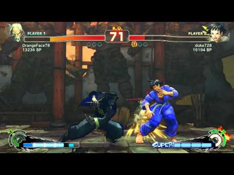 SSF4 Ranked Asia: OrangeFace78 (Gen) VS duke728 (Makoto)