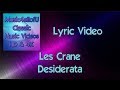 Les Crane - Desiderata (The Lyric Video) 1971 Warner Brothers Single