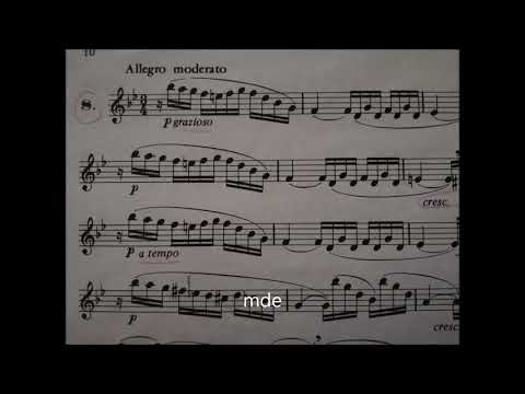 Ernesto Köhler Opus 33 Heft 1 - Der Fortschritt im Flötenspiel - Nr8 Allegro moderato