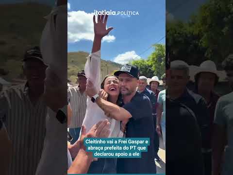 CLEITINHO VAI A FREI GASPAR E ABRAÇA PREFEITA DO PT QUE DECLAROU APOIO A ELE