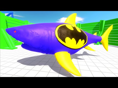 DEATH RUN vs BATMAN MUTANT MEGALODON - Animal Revolt Battle Simulator