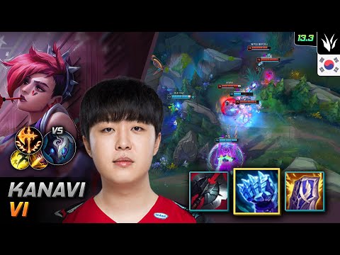 Kanavi Jungle Vi Build Iceborn Gauntlet Conqueror - Kanavi Vi Match Highlight - LOL KR 13.3