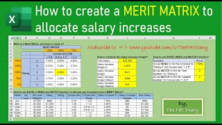 How to create a MERIT MATRIX to allocate salary increases!