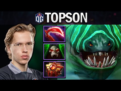OG.TOPSON TIDEHUNTER WITH MINUS ARMOR BUILD - DOTA 2 7.27 GAMEPLAY
